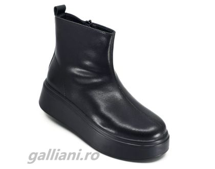 Ghete negre imblanite-piele naturala-talpa ortopedica-mmm 151-1