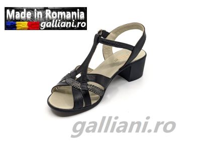 Sandale negre din piele naturala-dama-fabricat in Romania-dsand talpex 2 black