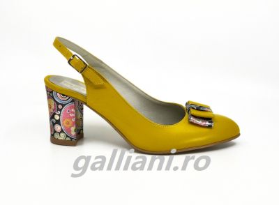 Pantofi-sanda-lemon-cu toc aplicat-piele naturala integral,fabricat in Romania-de-vis-a78-galben