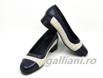 Pantofi cu toc mic Anya Krem-elegant-dama-piele naturala-de-talpex-15-navy-cream