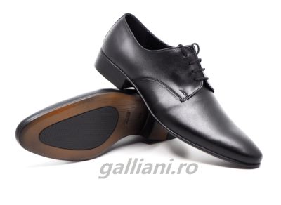 Pantofi negri eleganti-Barbati-fabricat in Romania din piele naturala-be mih s4 negru