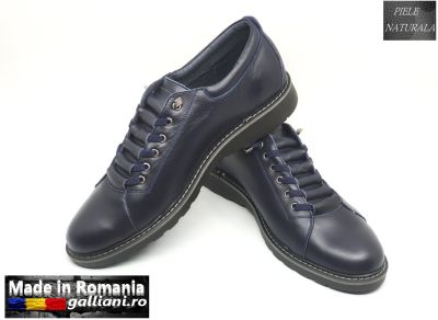 Pantofi casual barbati-piele naturala-fabricat in Romania-bc-alexander-ase-blu
