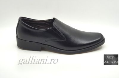 Pantofi negri eleganti barbati-fabricat in Romania din piele naturala-