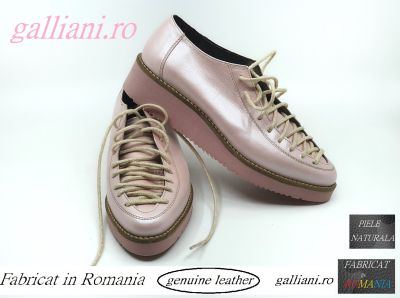 Pantofi Pink casual dama-fabricat in Romania din piele naturala-dc mih pink