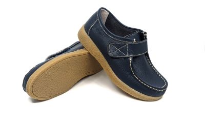 Pantofi casual bleumarin cu arici-incaltaminte de dama din piele naturala cu talpa din crep dc mmm wk212 a navy