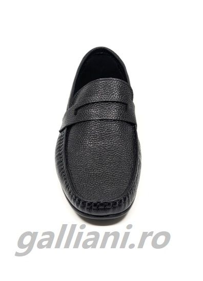 Mocasini negri-pantofi casual barbati-piele naturala,fabricat in Romania-bc moc mih black biz