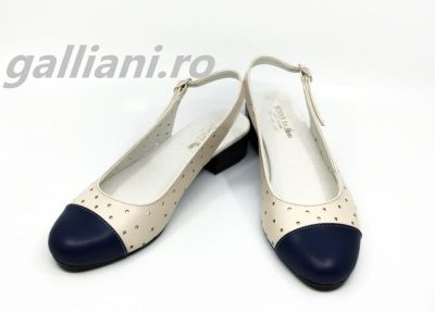 Pantofi-sanda casual dama-piele naturala fabricat in Romania-dc-mih-52-cream-navy