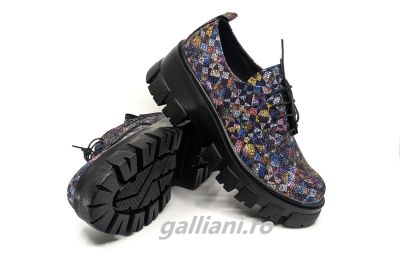 Pantofi casual cu talpa groasa-dama-piele naturala cu imprimeu tip vitraliu-dc talpex 11 vitraliu