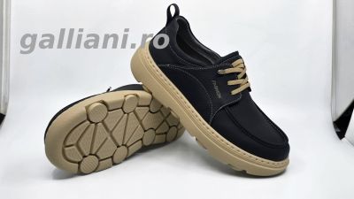 Pantofi casual negri barbati-Oskon-talpa usoara din spuma Oskon b 02