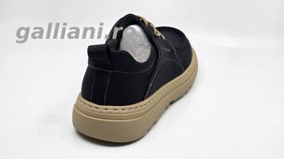 Pantofi casual negri barbati-Oskon-talpa usoara din spuma Oskon b 02