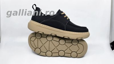 Pantofi casual negri barbati-Oskon-talpa usoara din spuma Oskon b 02