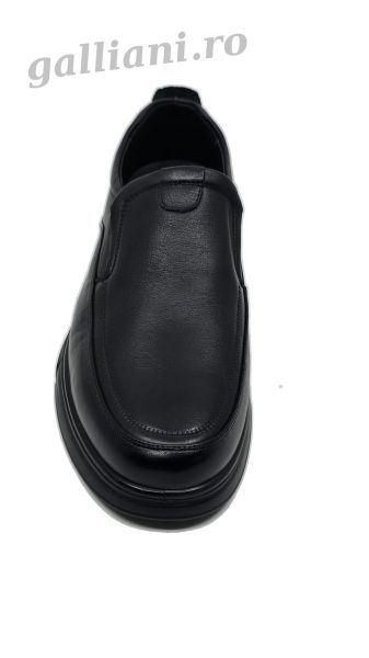 Pantofi casual negri barbati-Oskon-talpa usoara din spuma Oskon b 03