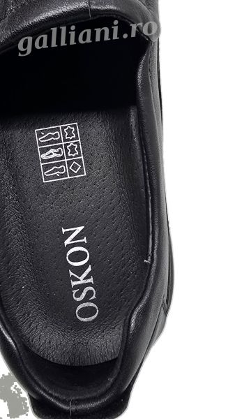 Pantofi casual negri barbati-Oskon-talpa usoara din spuma Oskon b 03