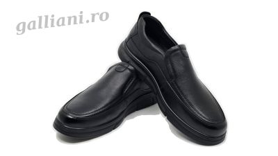 Pantofi casual negri barbati-Oskon-talpa usoara din spuma Oskon b 03