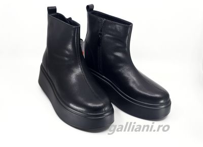 Ghete negre imblanite-piele naturala-talpa ortopedica-mmm 151-1