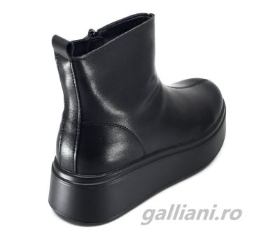 Ghete negre imblanite-piele naturala-talpa ortopedica-mmm 151-1