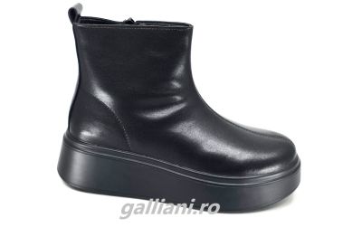 Ghete negre imblanite-piele naturala-talpa ortopedica-mmm 151-1