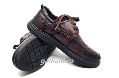 Pantofi barbati casual-elegant-maro din piele naturala-oskon brown 89