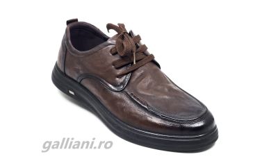 Pantofi barbati casual-elegant-maro din piele naturala-oskon brown 89