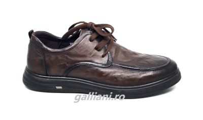 Pantofi barbati casual-elegant-maro din piele naturala-oskon brown 89