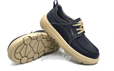 Pantofi casual negri barbati-Oskon-talpa usoara din spuma Oskon b 02
