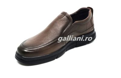 Pantofi barbati casual-elegant-maro din piele naturala-oskon brown 0266