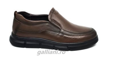 Pantofi barbati casual-elegant-maro din piele naturala-oskon brown 0266
