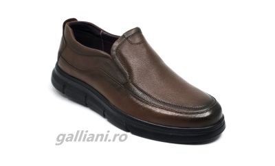 Pantofi barbati casual-elegant-maro din piele naturala-oskon brown 0266
