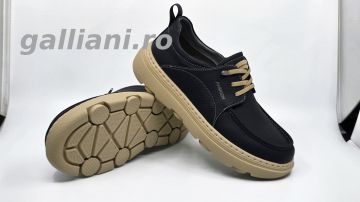 Pantofi casual negri barbati-Oskon-talpa usoara din spuma Oskon b 02